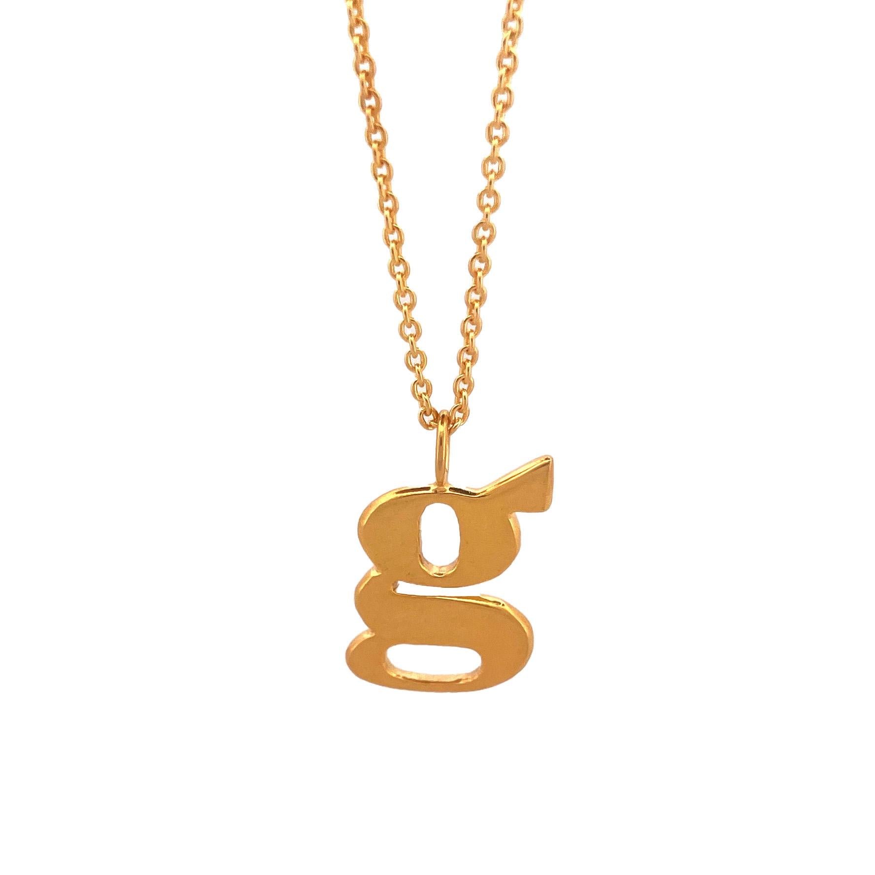 Pendentif lettre minuscule
