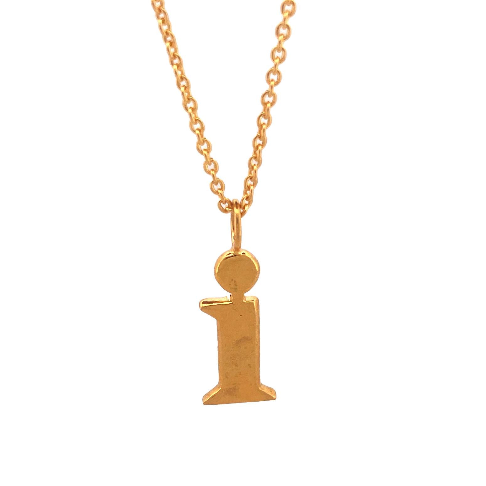 Pendentif lettre minuscule