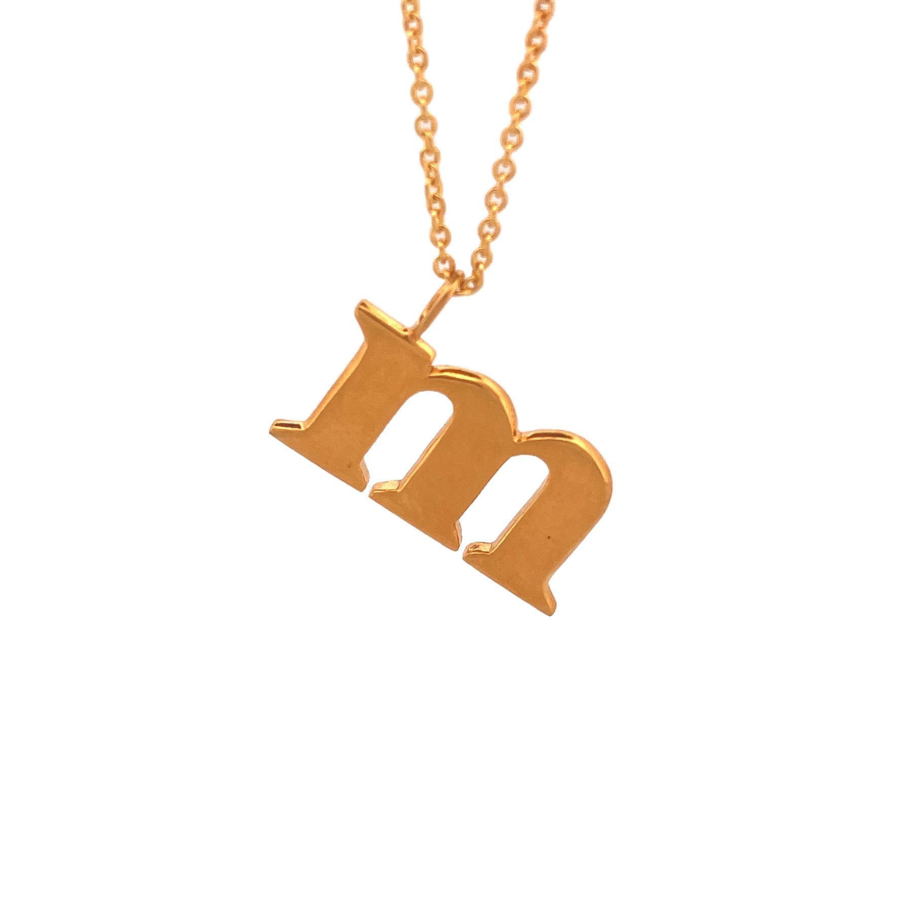 Pendentif lettre minuscule