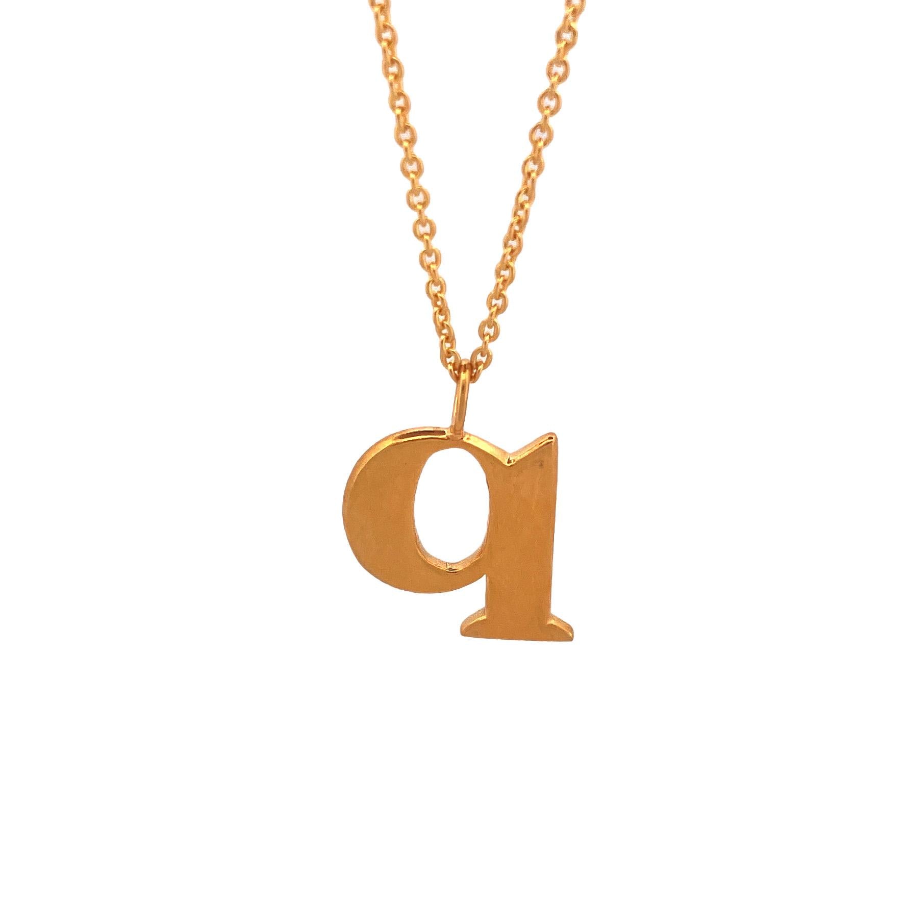 Pendentif lettre minuscule