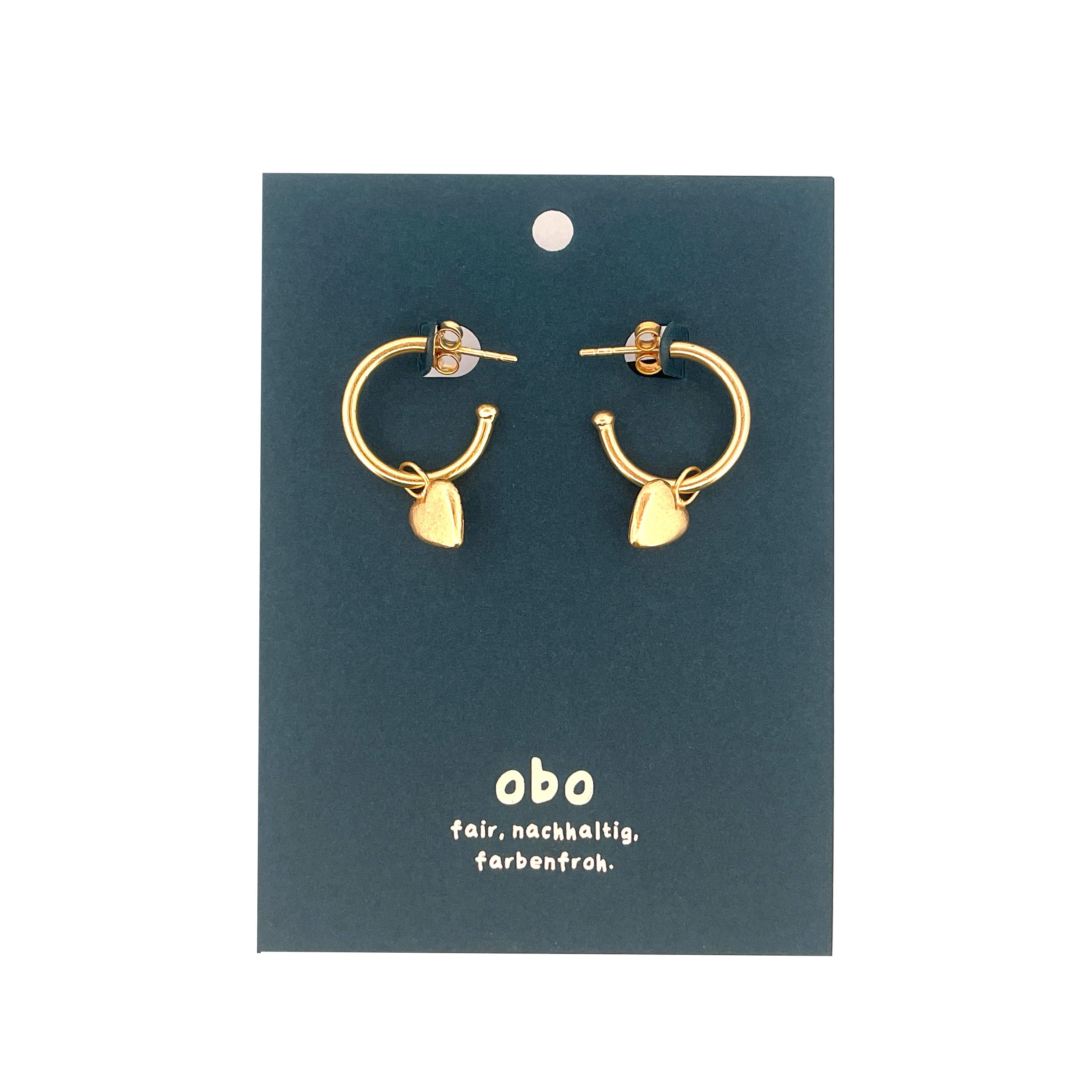 CHARMS - Viva Kreolen Herzen: Messing vergoldet