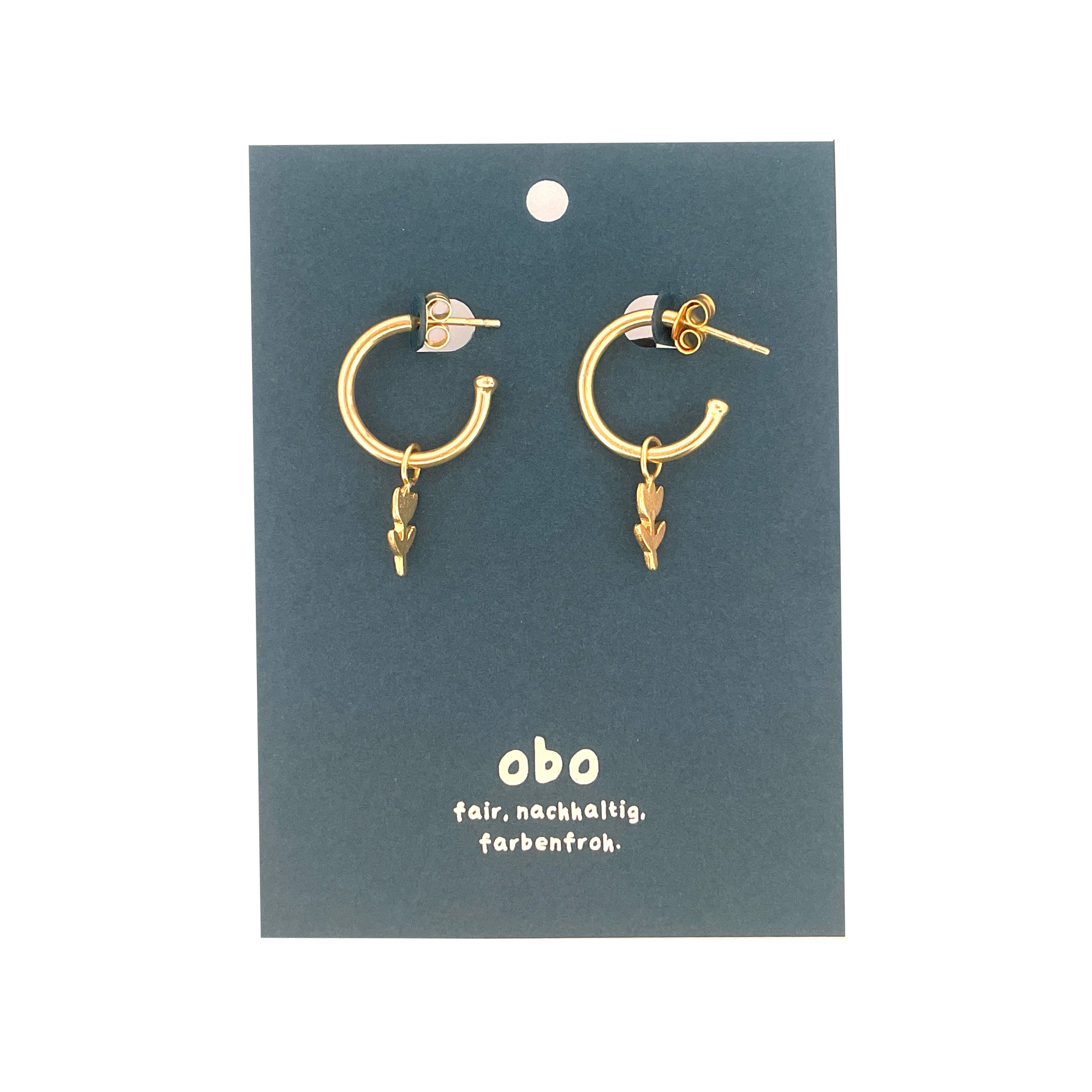 CHARMS - Viva Kreolen Rosen: Messing vergoldet