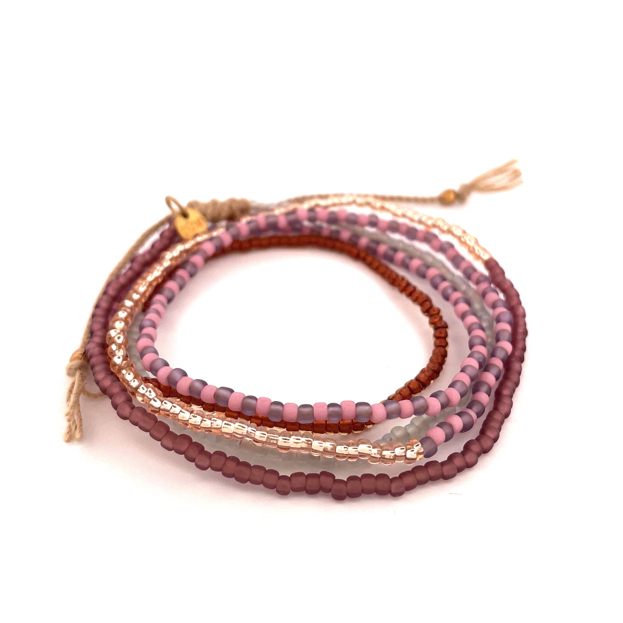 Amusons-nous - Bracelet enroulé « Rose cannelle »