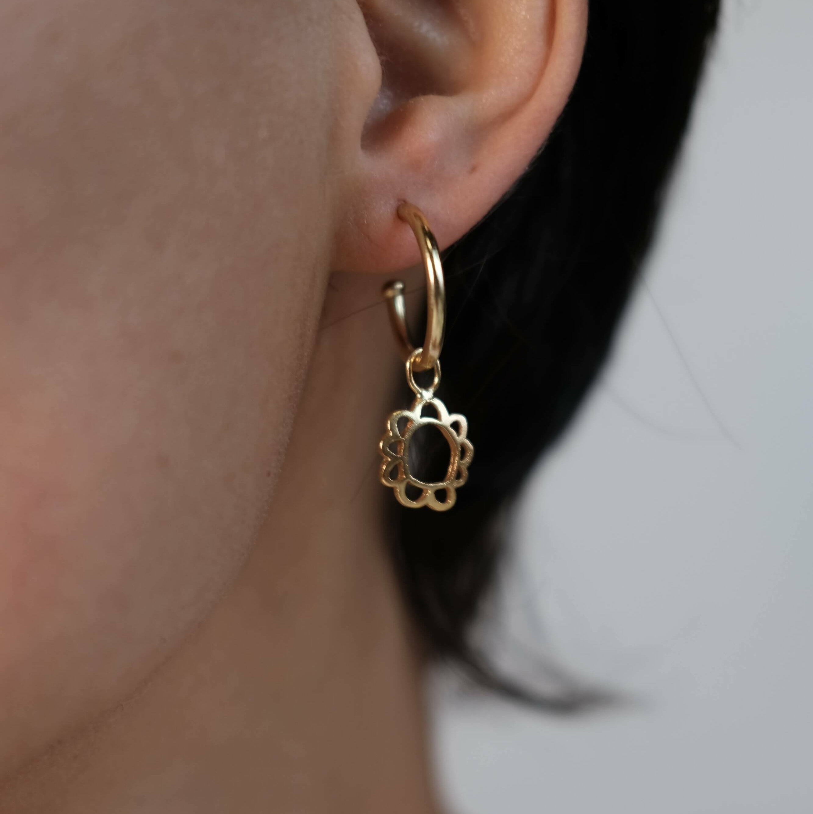 CHARMS - Viva Kreolen Blumen: Sterling Silber