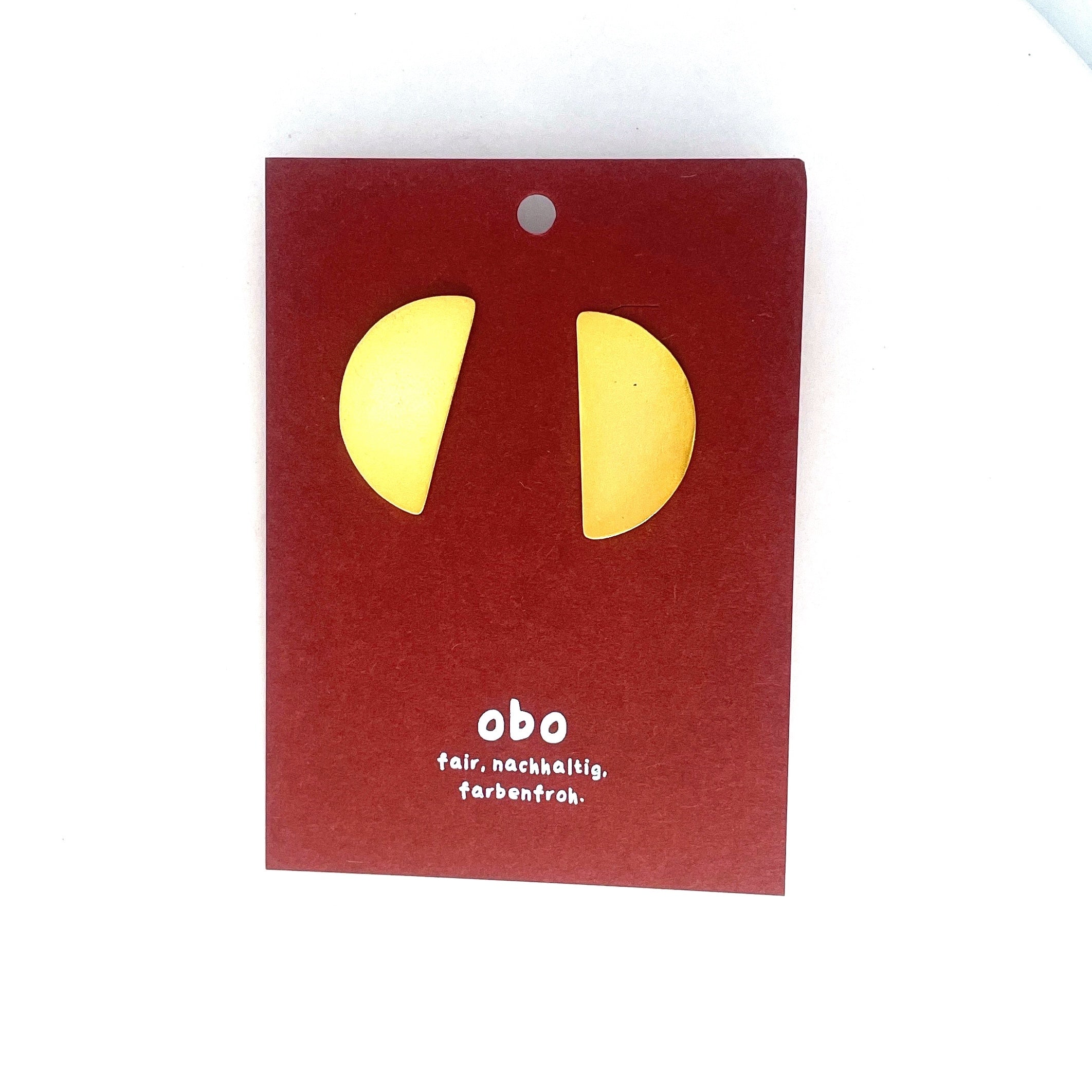 Halbmond Ohrring - Messing vergoldet