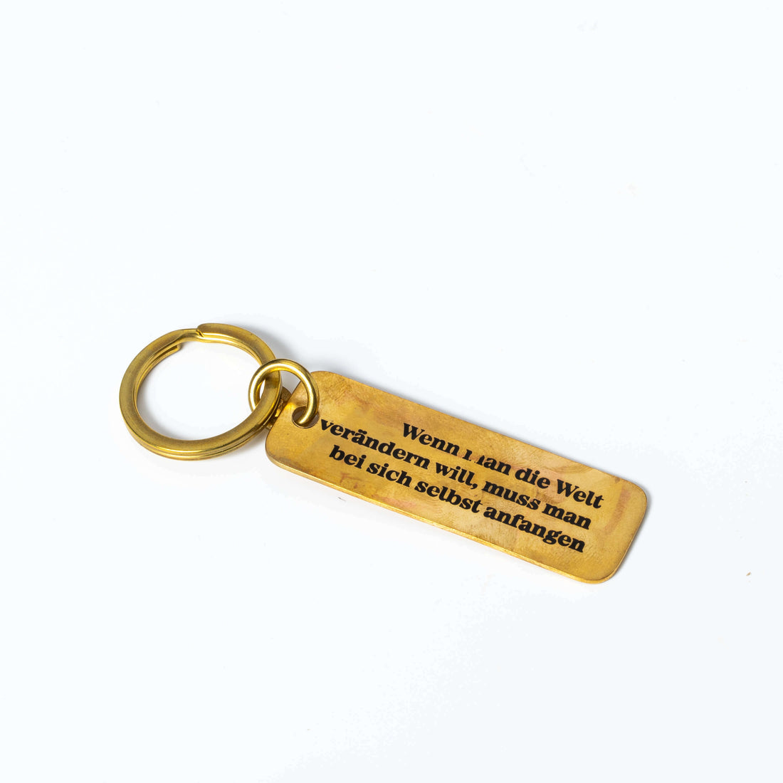 MANTRA - Keychain - &quot;If you want to change the world, you should start with yourself&quot;