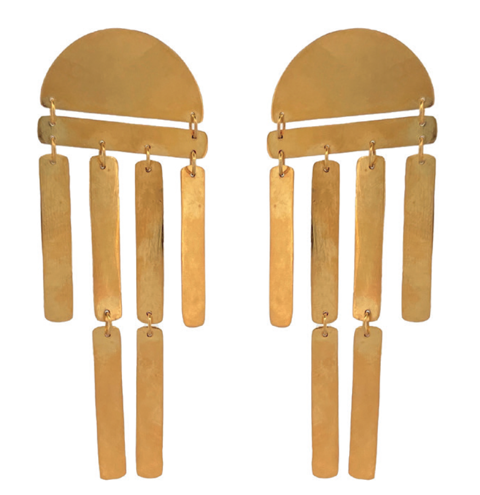 Medusa Ohrringe - Messing vergoldet