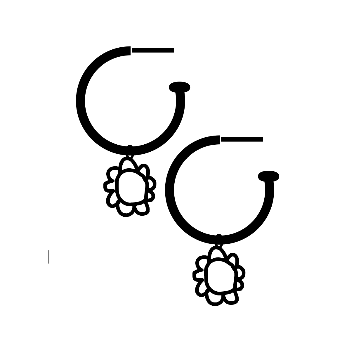 CHARMS - Viva Kreolen Blumen: Sterling Silber