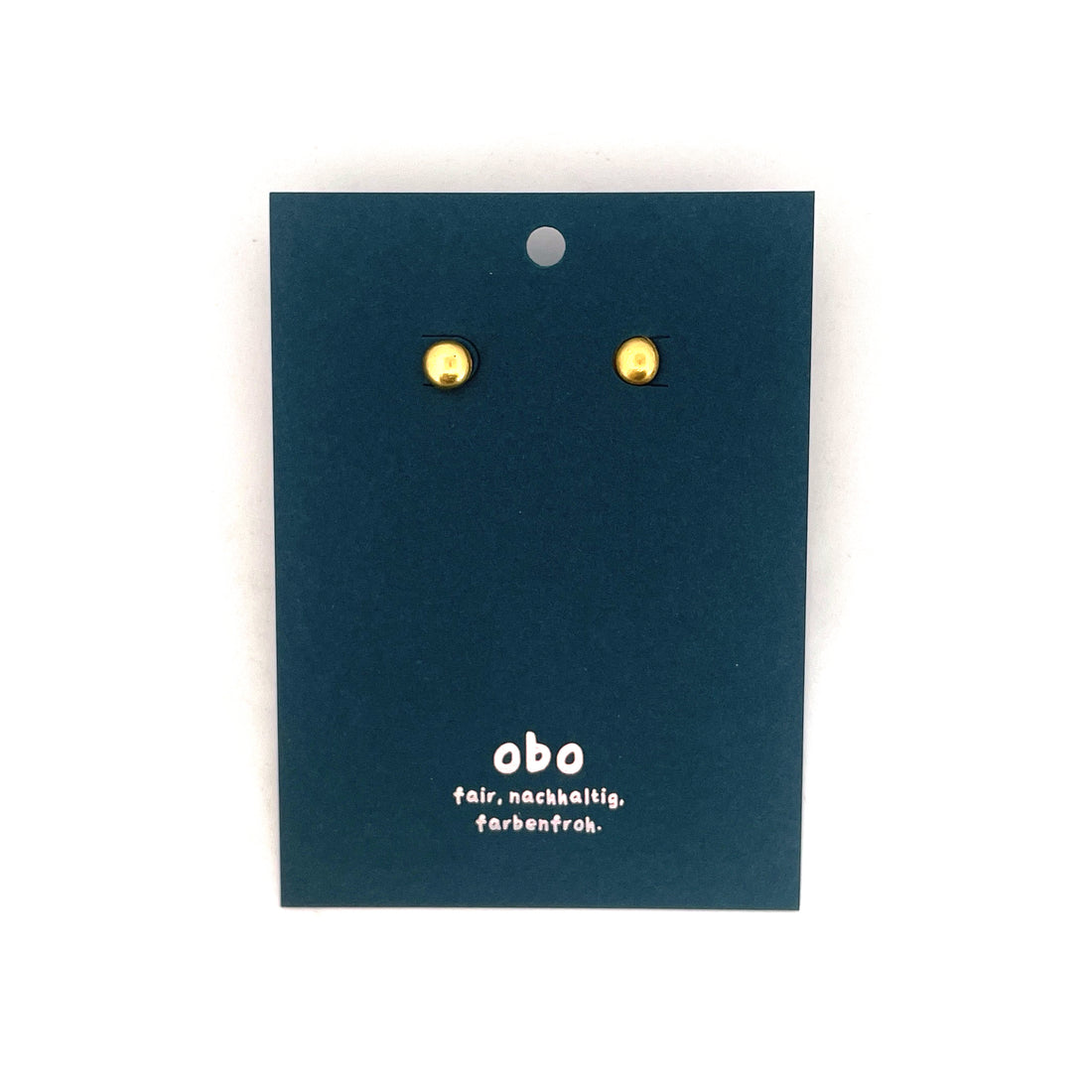 CHARMS - Viva Ohrstecker Halbkugel: Messing vergoldet