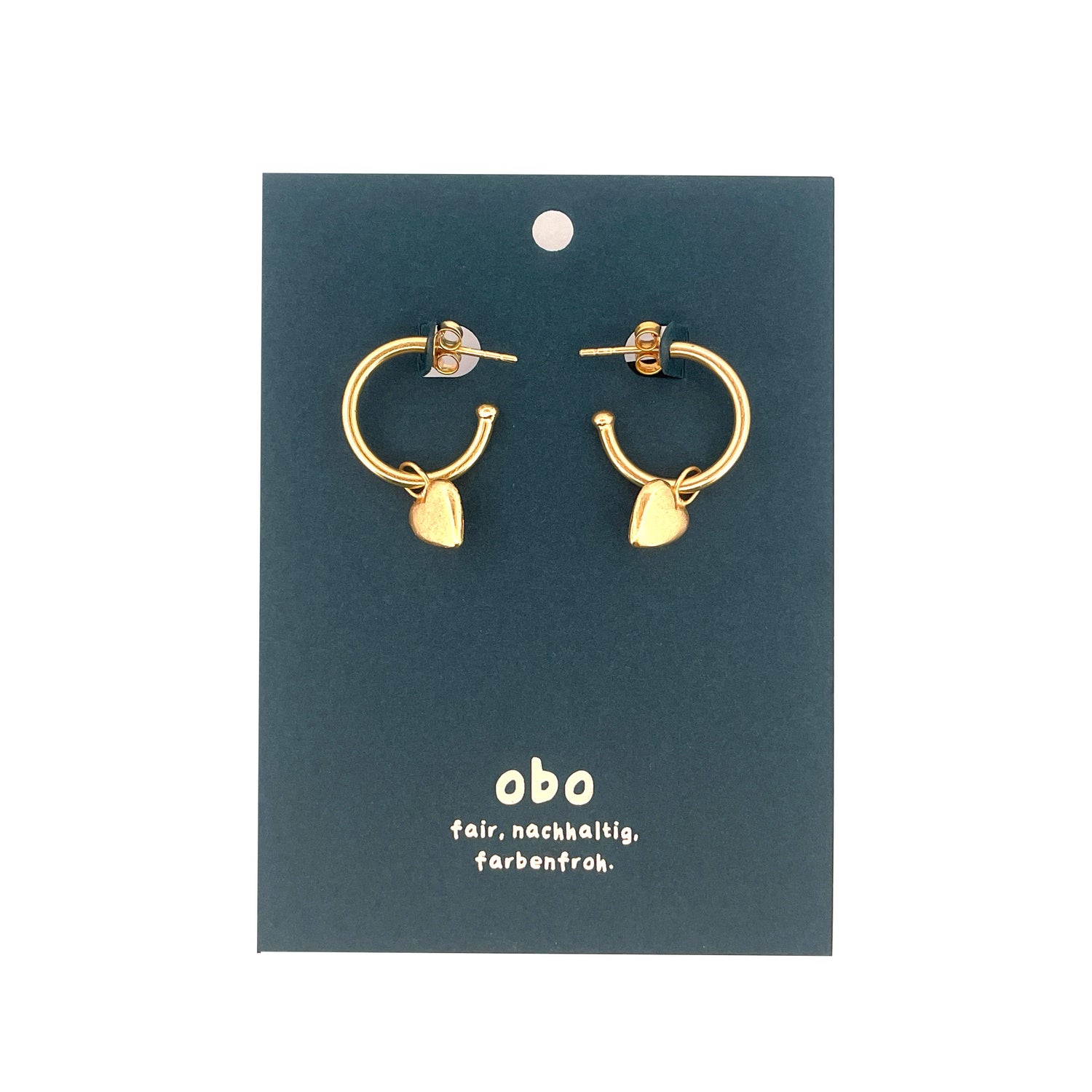 CHARMS - Viva Kreolen Herzen: Messing vergoldet