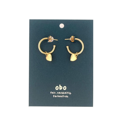 CHARMS - Viva Kreolen Herzen: Messing vergoldet