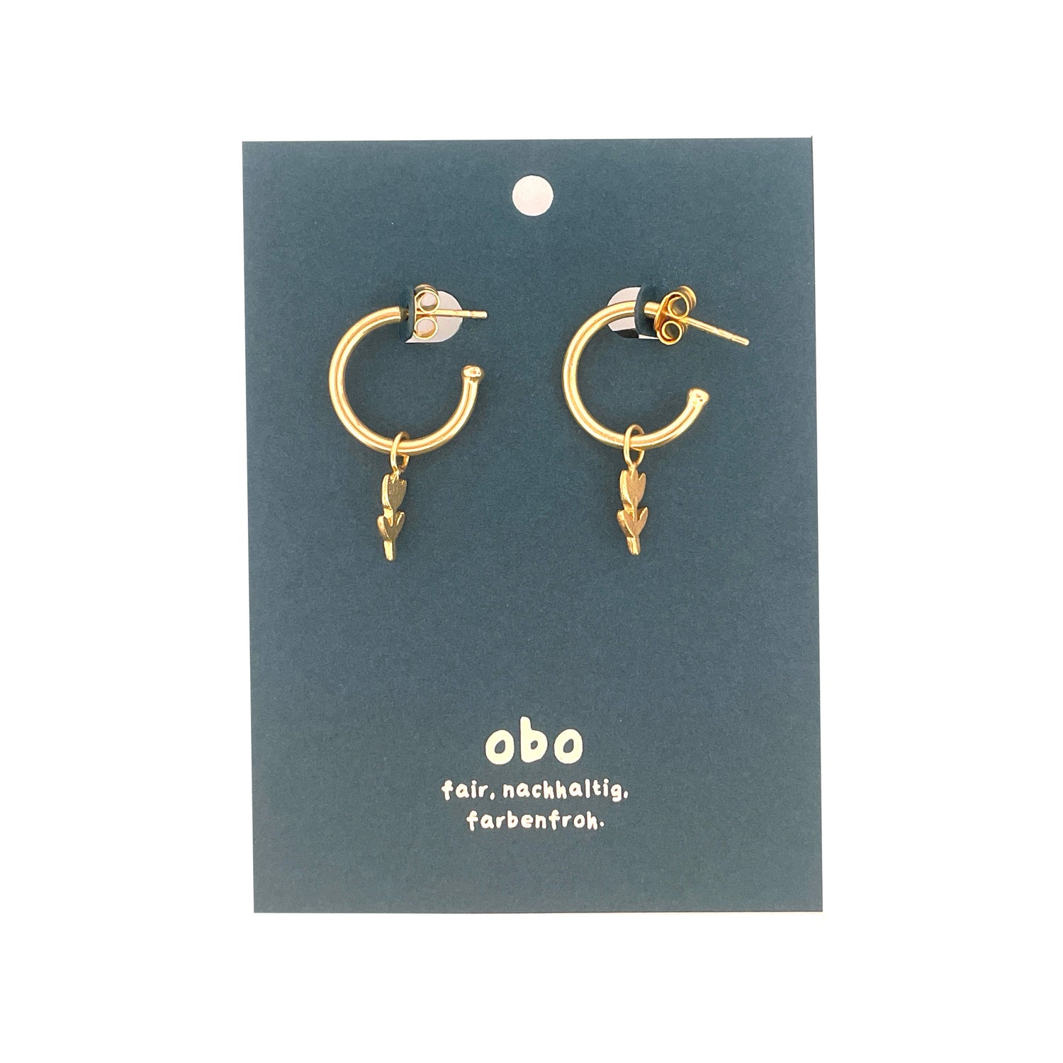 CHARMS - Viva Kreolen Rosen: Messing vergoldet