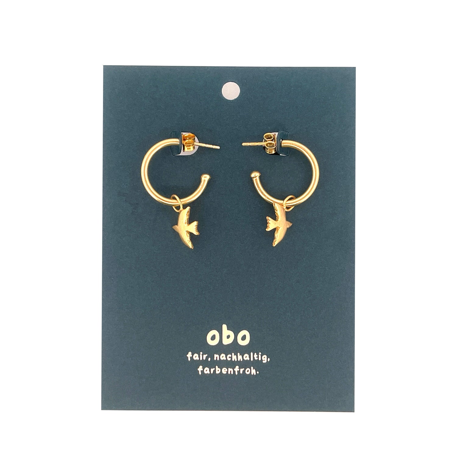 CHARMS - Viva Kreolen Schwalben: Messing vergoldet