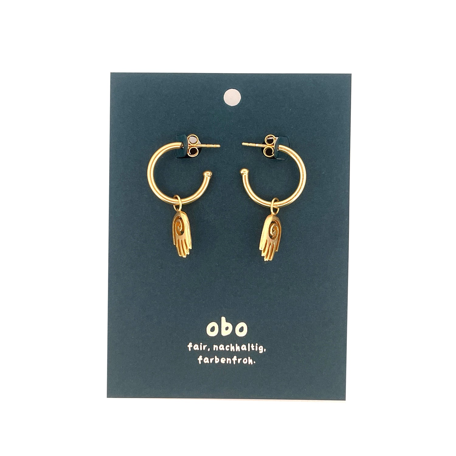 CHARMS - Viva Kreolen Spiralhand: Messing vergoldet