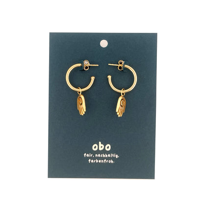 CHARMS - Viva Kreolen Spiralhand: Messing vergoldet