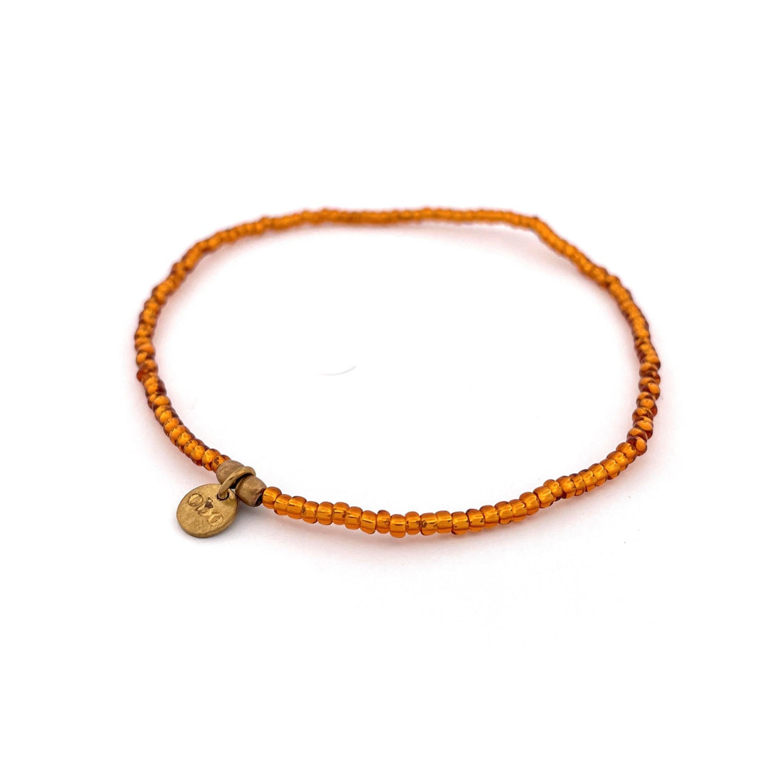AURA – bracelet extensible ambre or 