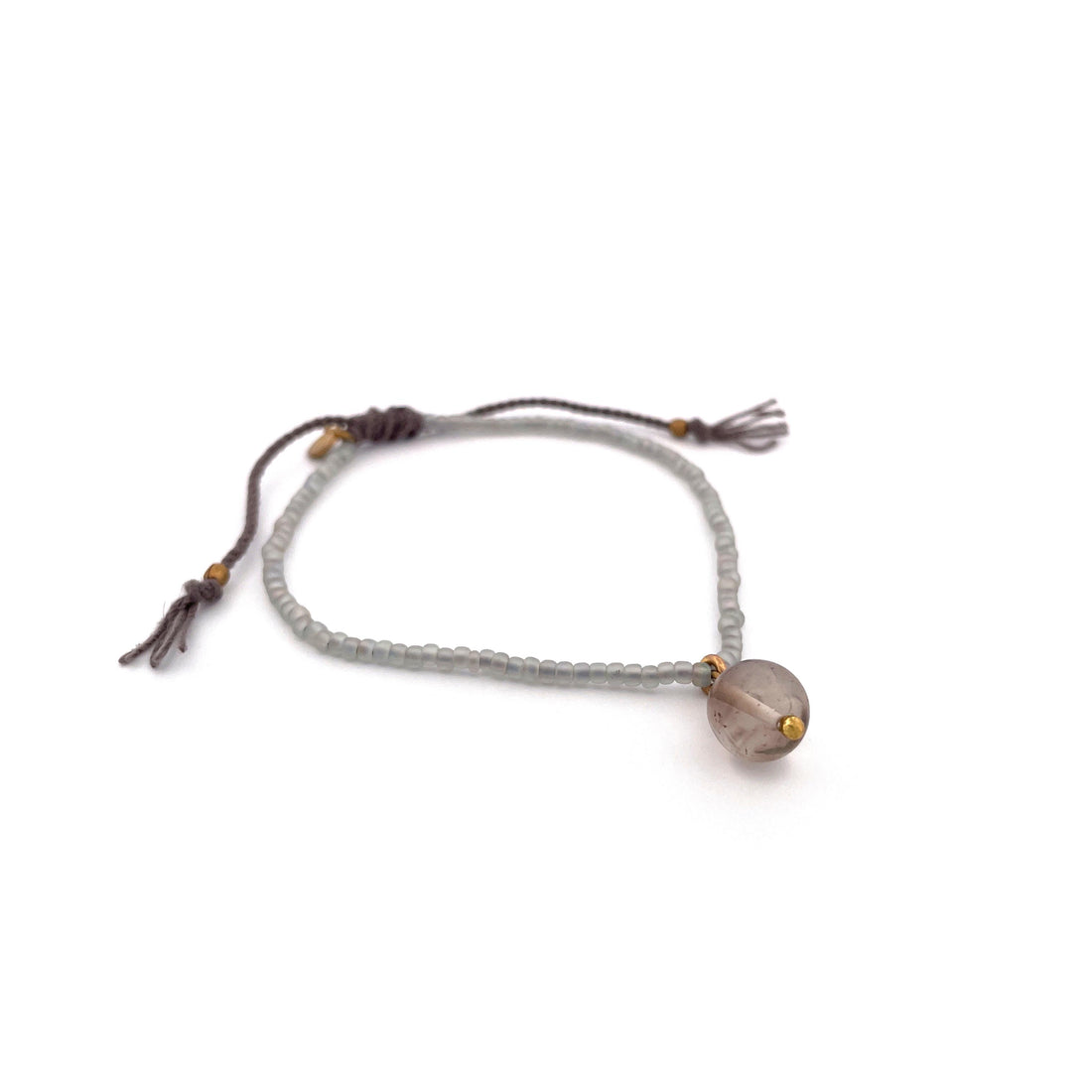 AURA – Bracelet with smoky quartz &amp;amp; grey shimmer