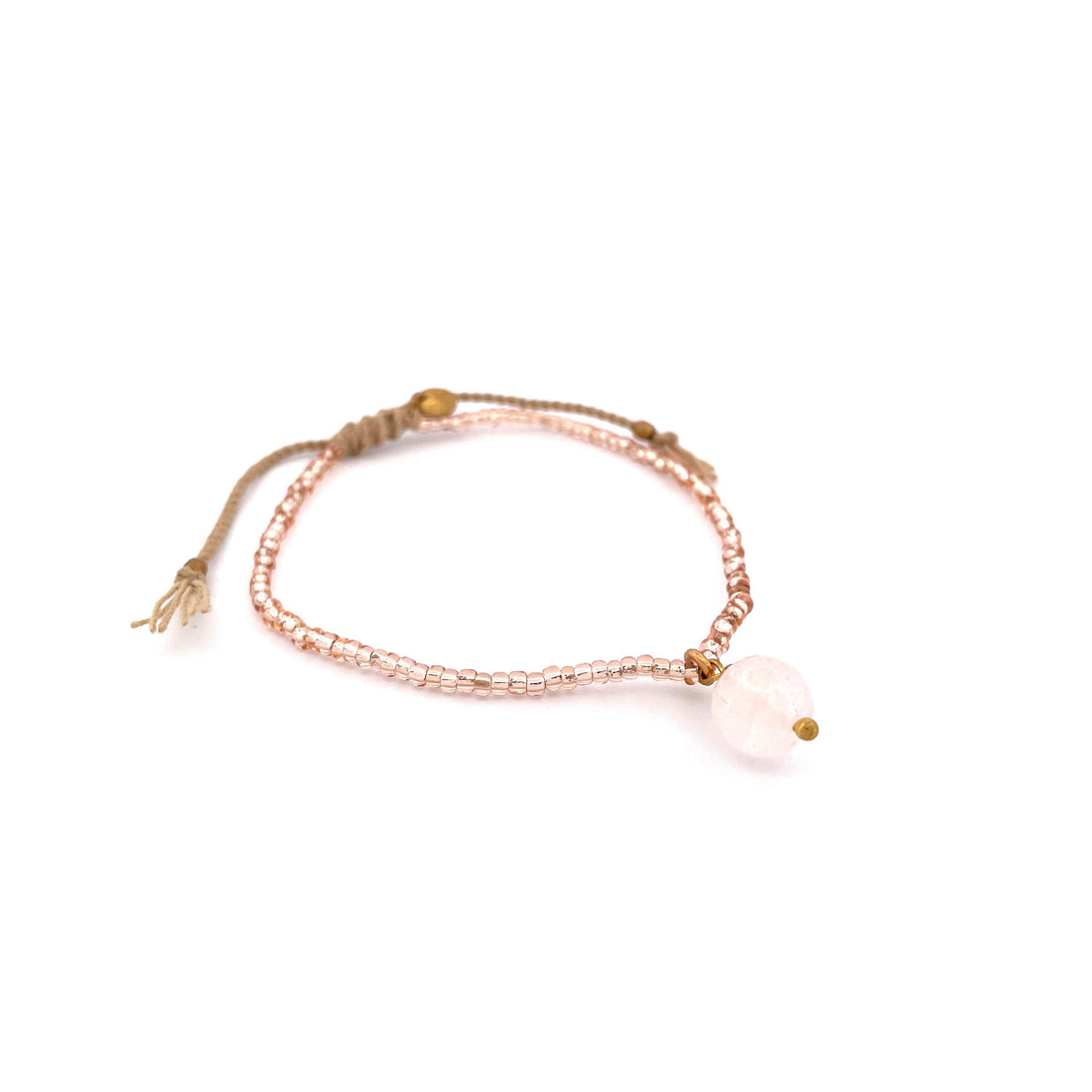 AURA – Bracelet with rose quartz &amp;amp; apricot