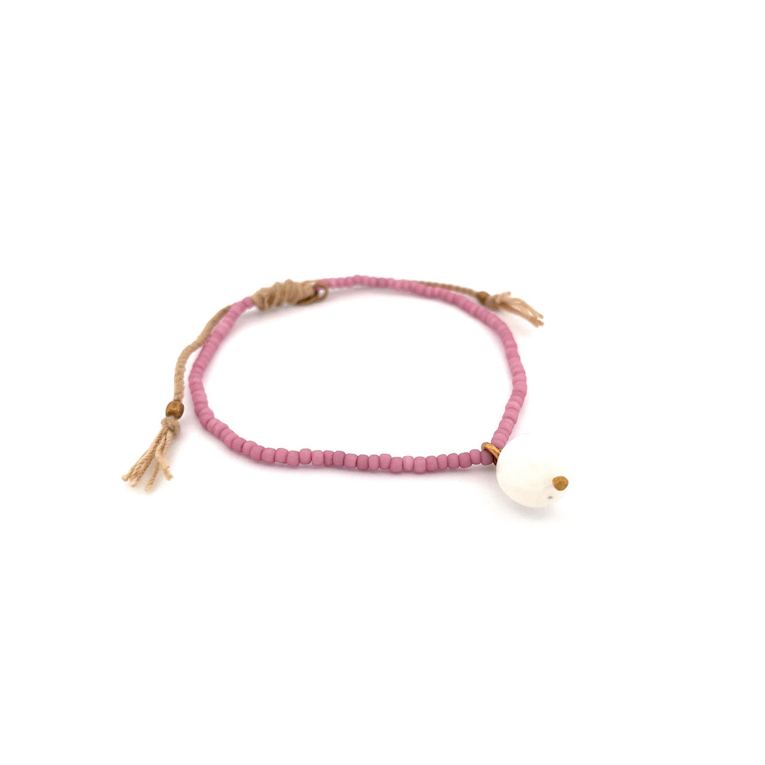AURA – Bracelet avec pierre de lune et fleur de cerisier 
