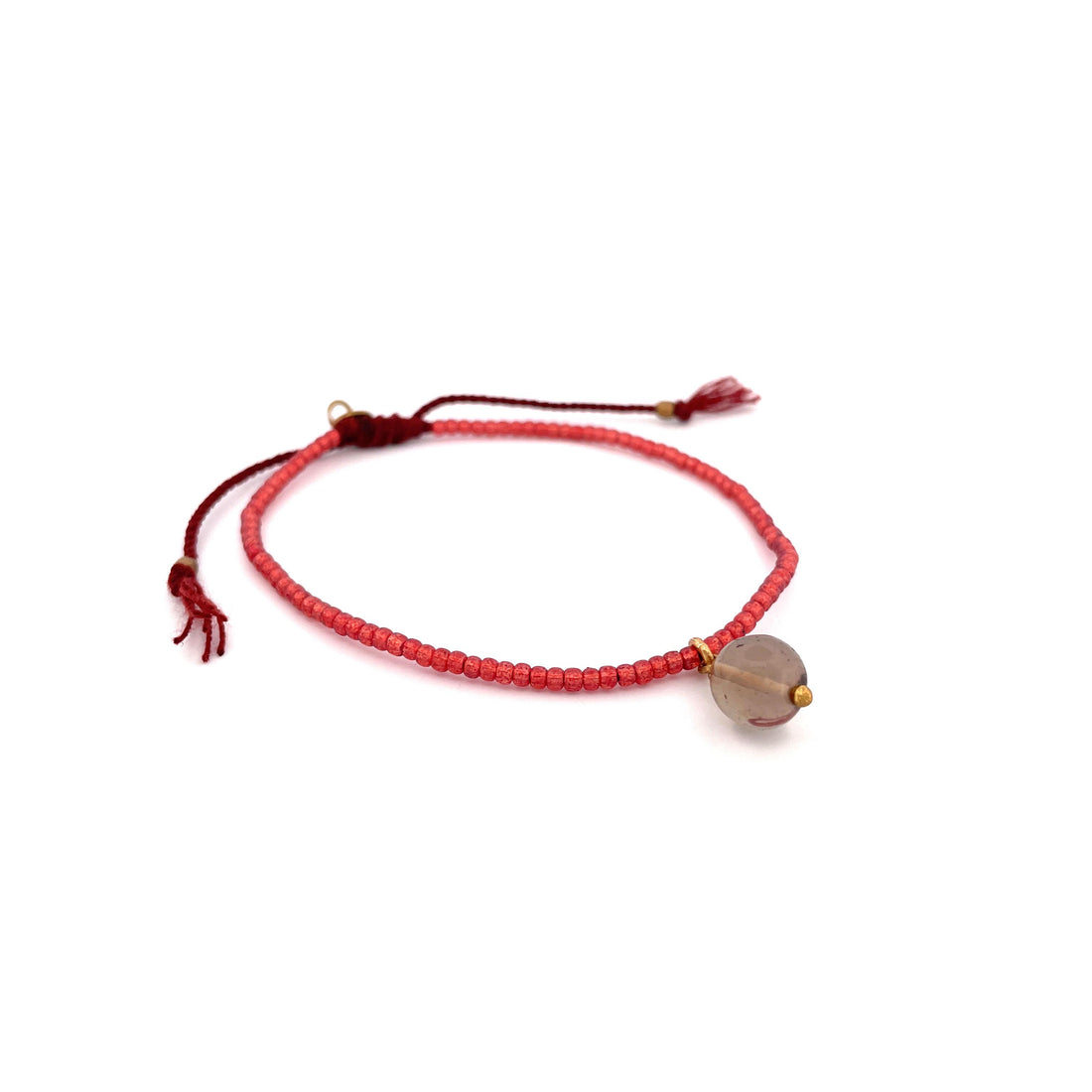 AURA – Bracelet avec quartz fumé et orange sanguine