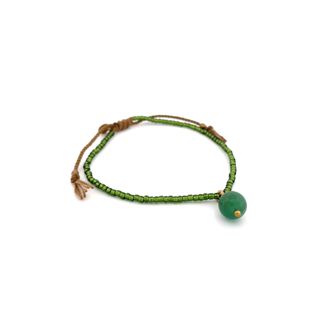 AURA – Bracelet avec Aventurine et Vert Forêt 