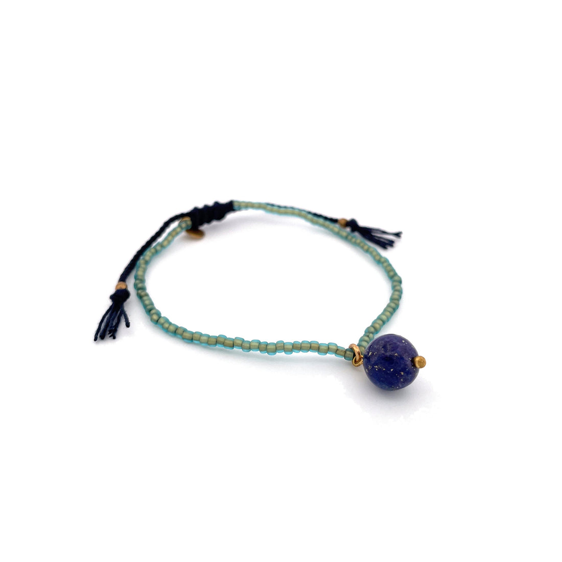 AURA – Bracelet avec lapis-lazuli et vert serpent 