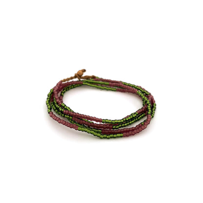 DUO - Necklace &amp;amp; wrap bracelet &quot;Wild Berry&quot; 