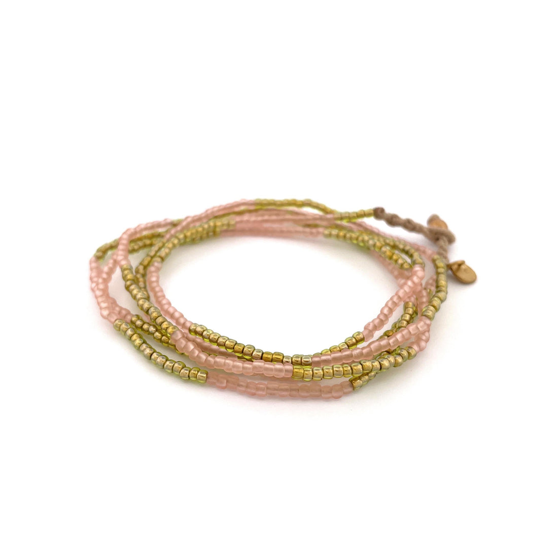 DUO - Necklace &amp;amp; wrap bracelet &quot;Rose zest&quot;