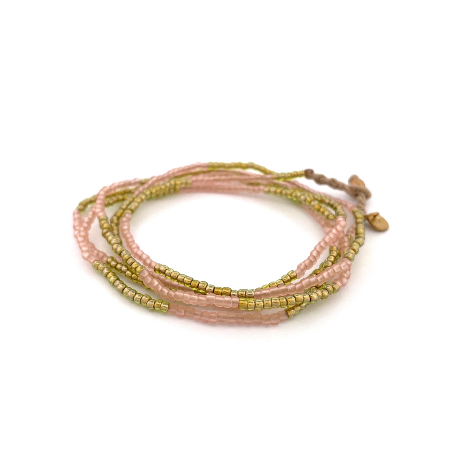DUO - Necklace &amp;amp; wrap bracelet &quot;Rose zest&quot;
