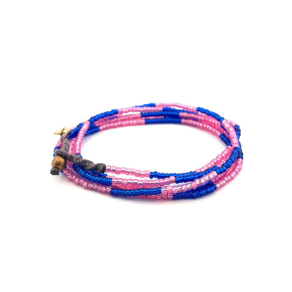 DUO - Necklace &amp;amp; wrap bracelet &quot;Midnight Pop&quot;