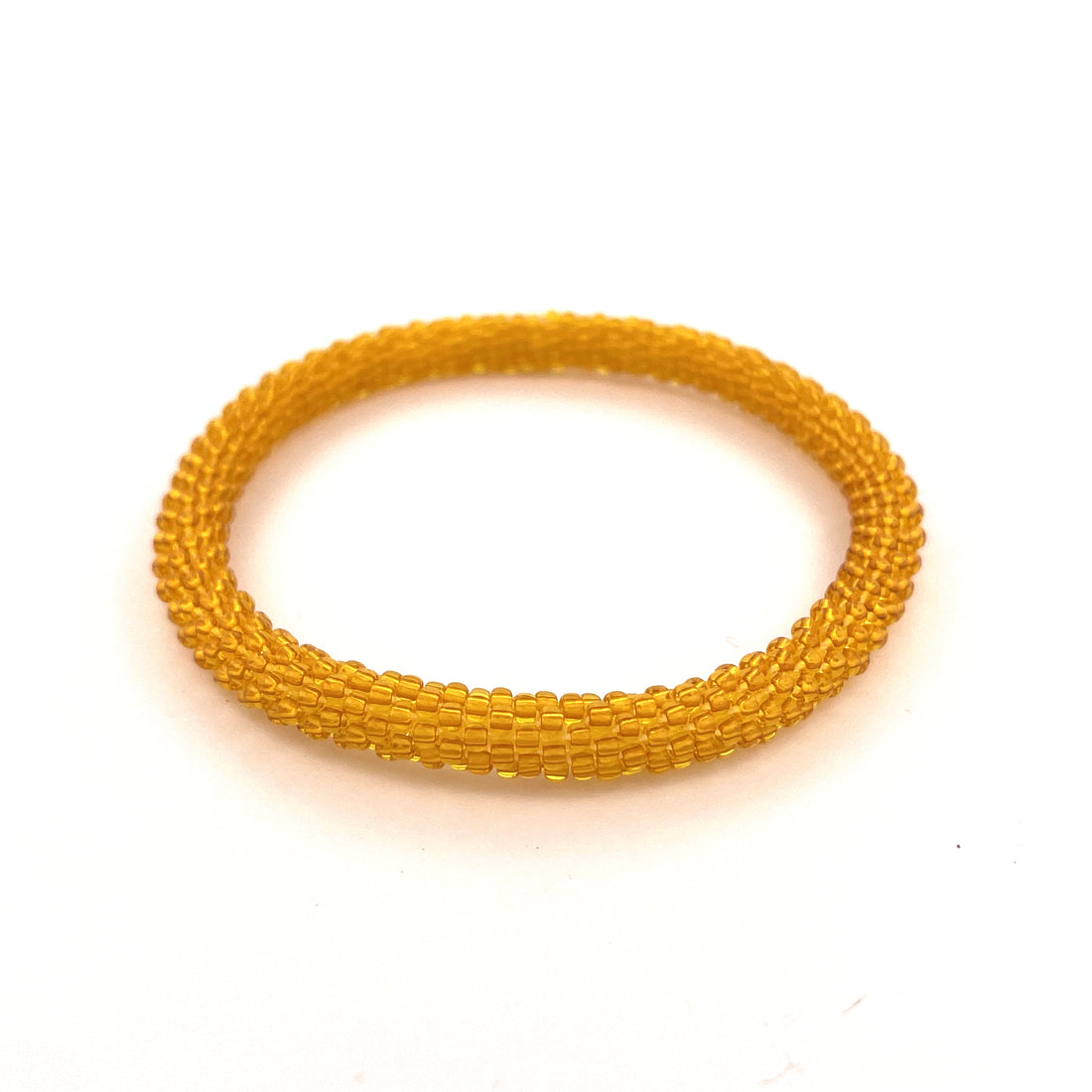 AURA - Bracelet roll-on jaune moutarde