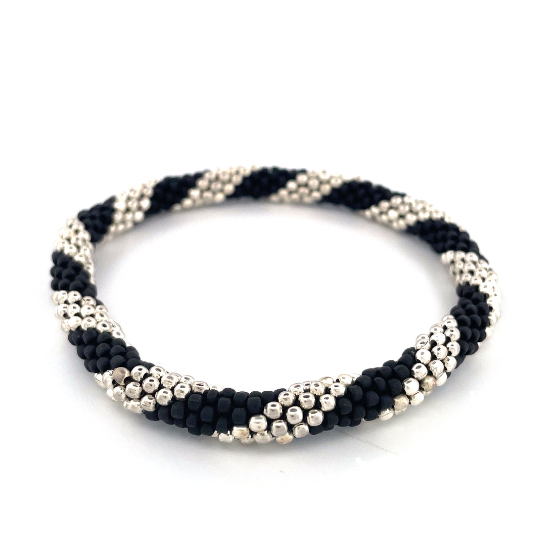 METAL TWISTER - Roll-on Armband mit versilberte Messingperlen