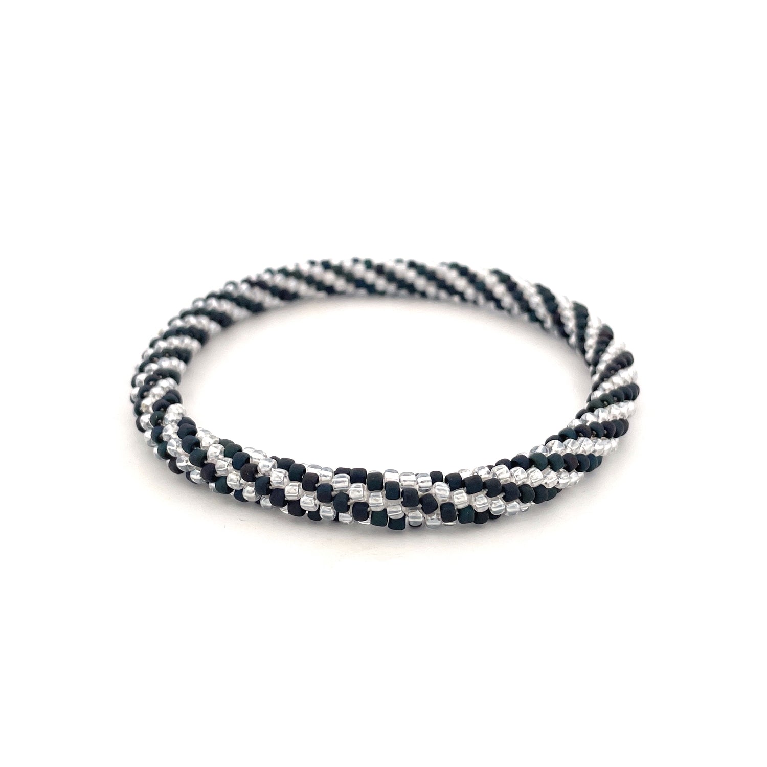 Fine Twister  - Roll-on Armband "Mitternachtsschnee"