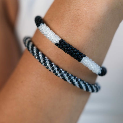 Fine Twister  - Roll-on Armband "Mitternachtsschnee"