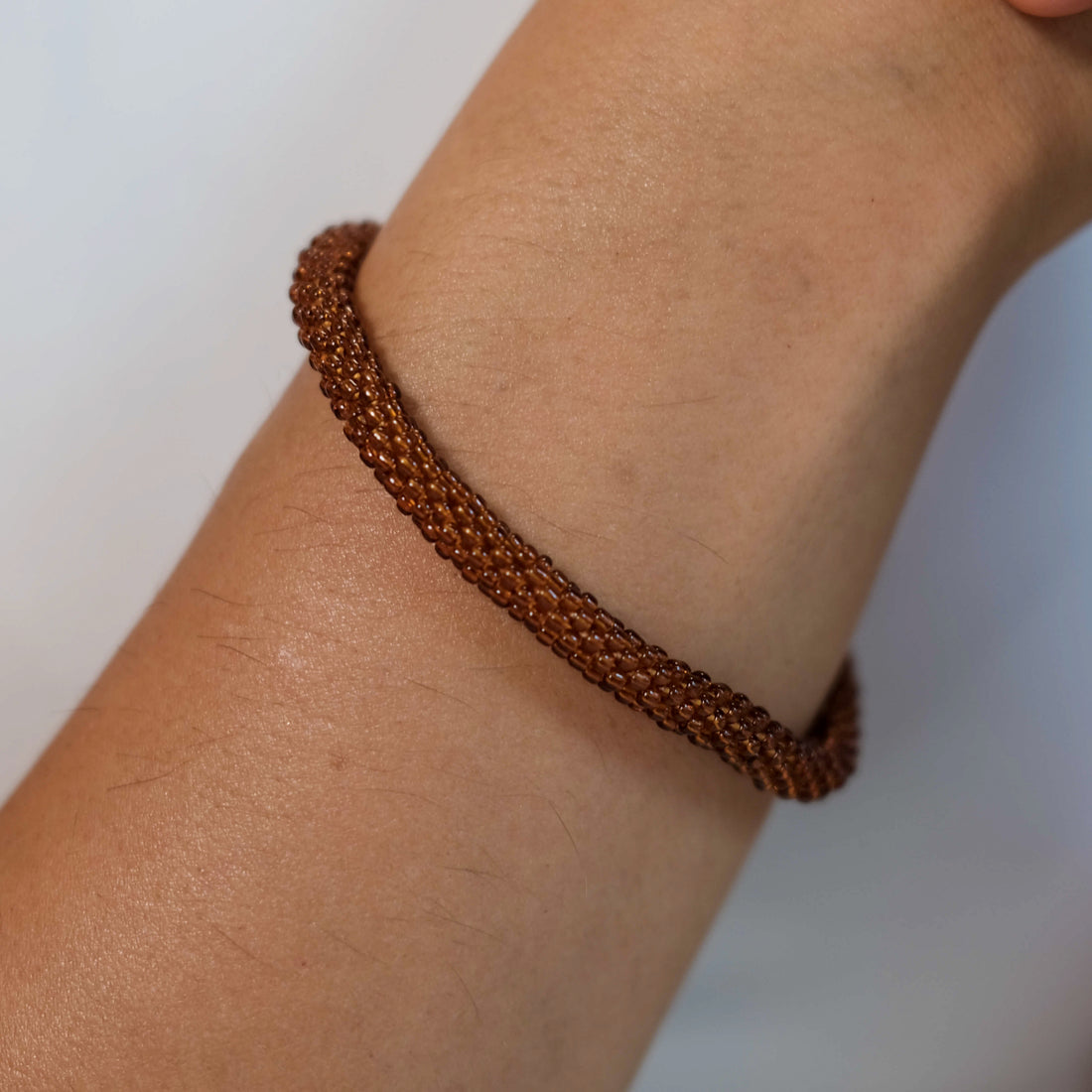AURA - Bracelet roll-on marron caramel