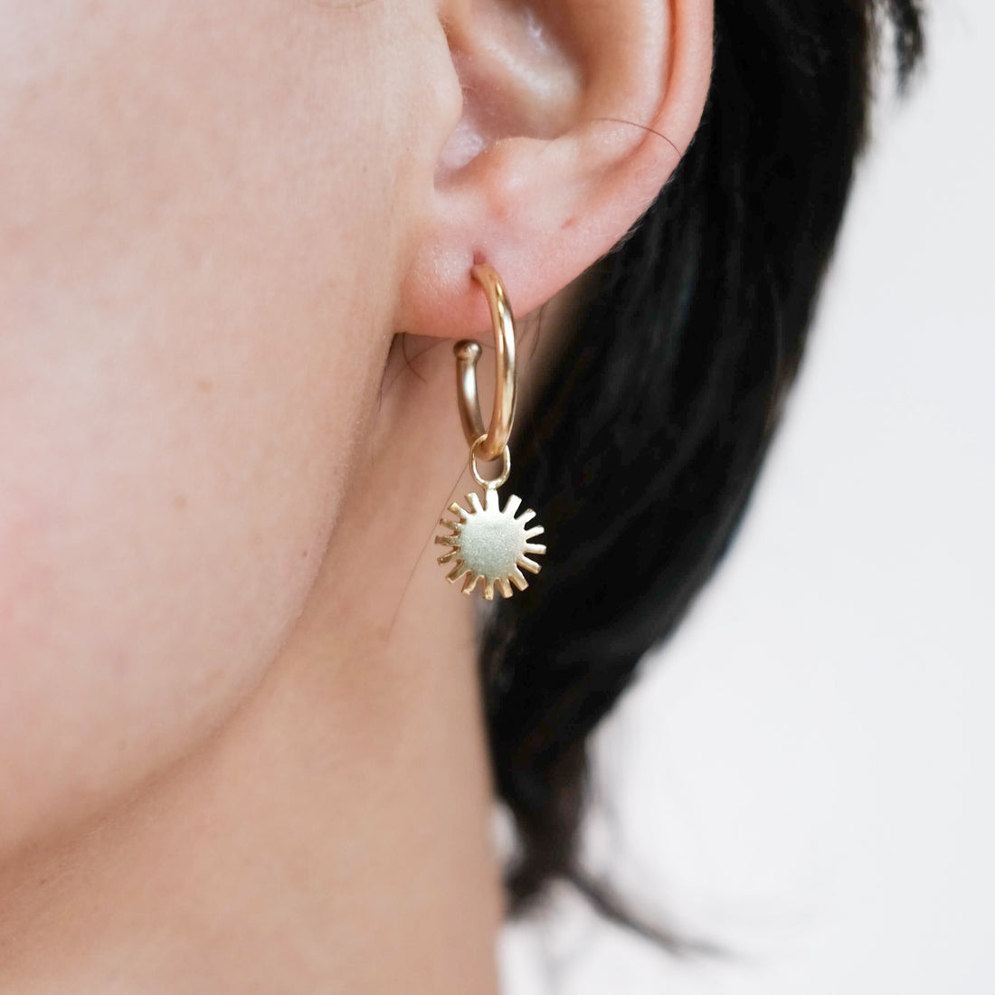 CHARMS - Viva Kreolen Sonnen: Messing vergoldet