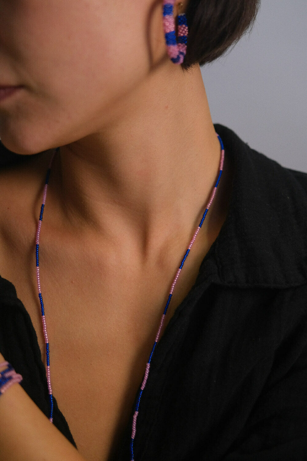 DUO - Necklace &amp;amp; wrap bracelet &quot;Midnight Pop&quot;