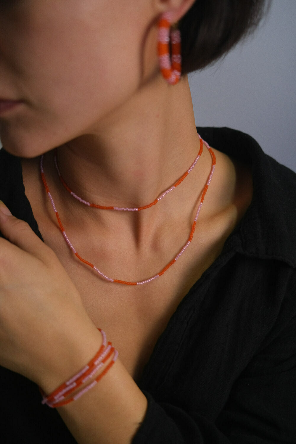 DUO - Necklace &amp;amp; wrap bracelet &quot;Tropical Kiss&quot; 