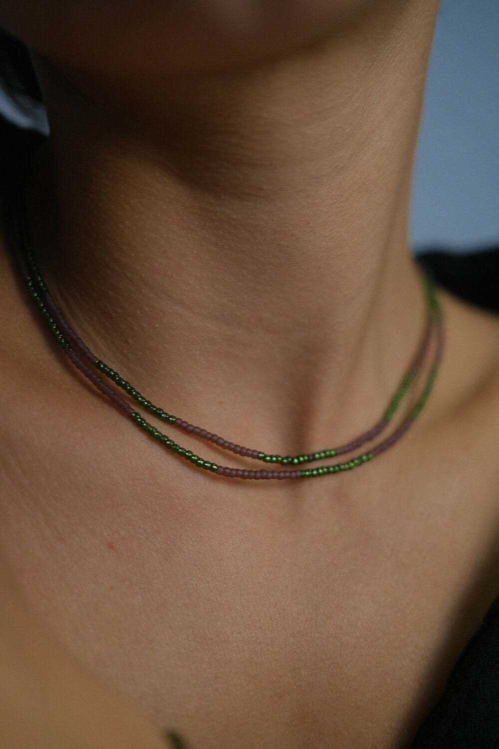 DUO - Necklace &amp;amp; wrap bracelet &quot;Wild Berry&quot; 