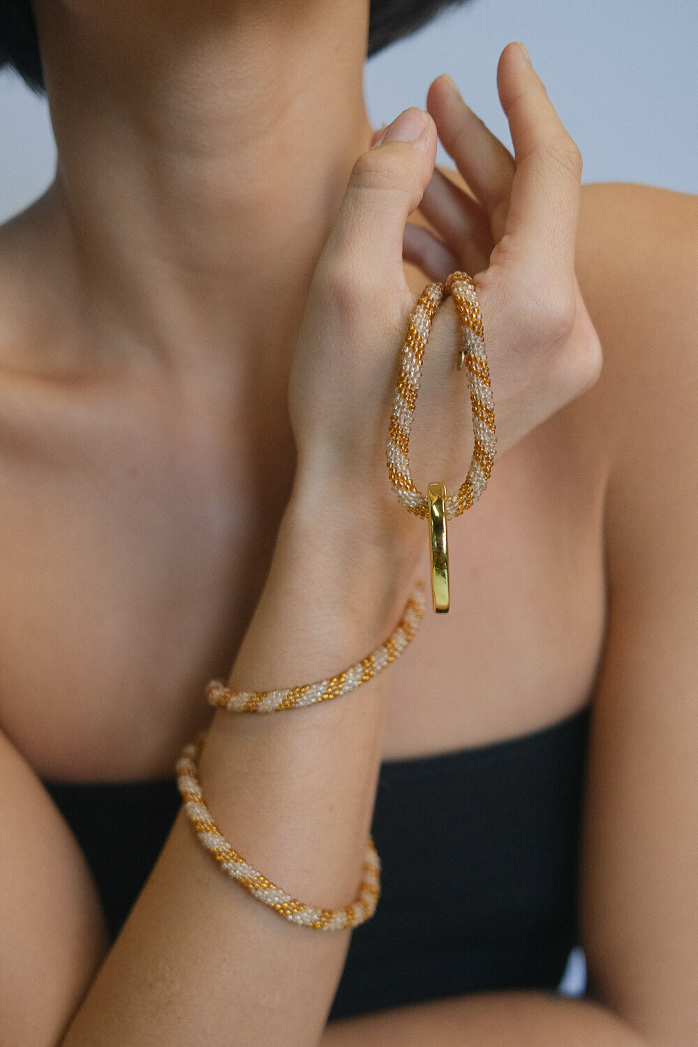 TWISTER - Roll-on Keychain: Gold Peach 