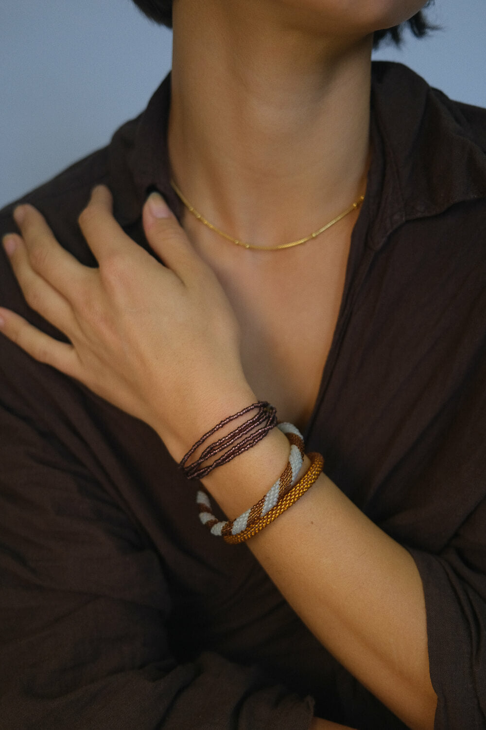 AURA - Bracelet roll-on ambre or