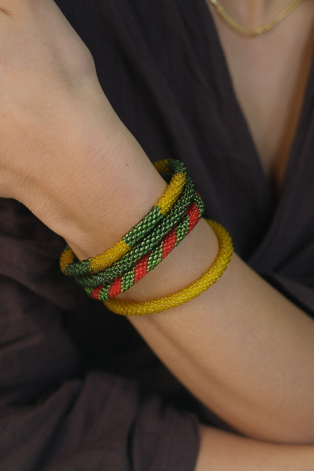 TWISTER - Roll-on bracelet moss &amp;amp; embers