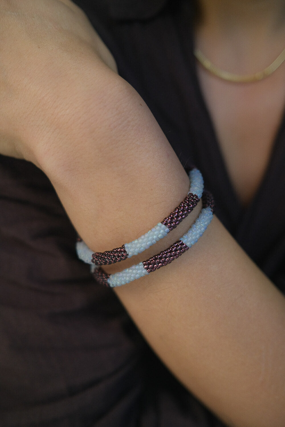 DUO - Roll-on Armband &quot; Nebelbeere&quot;