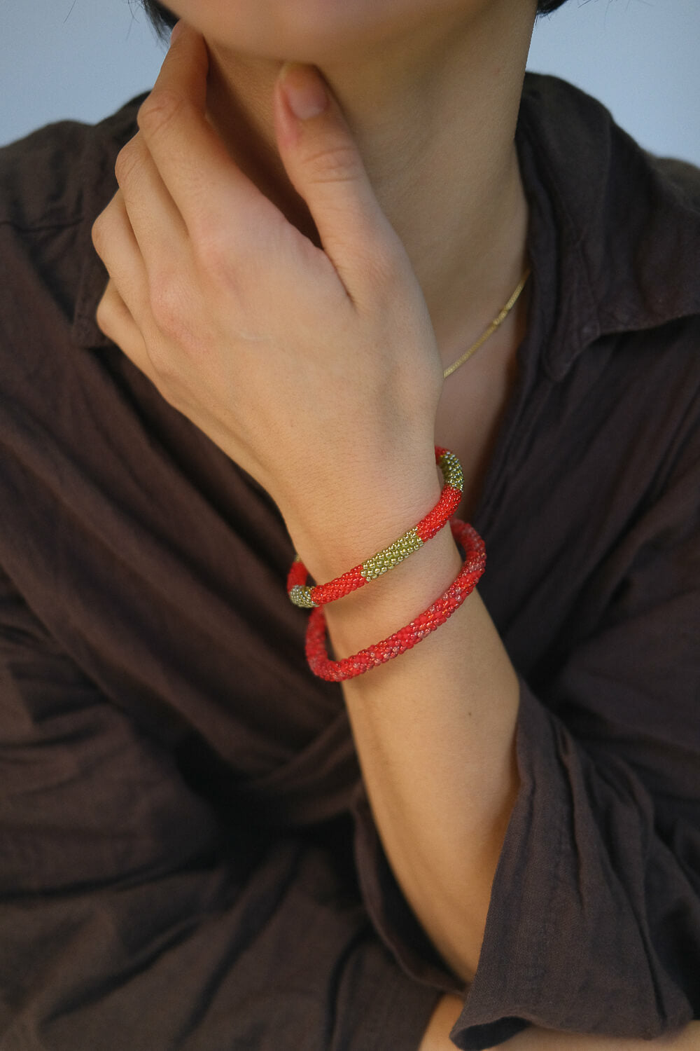 DUO - Roll-on Armband &quot;Flammenblatt&quot;