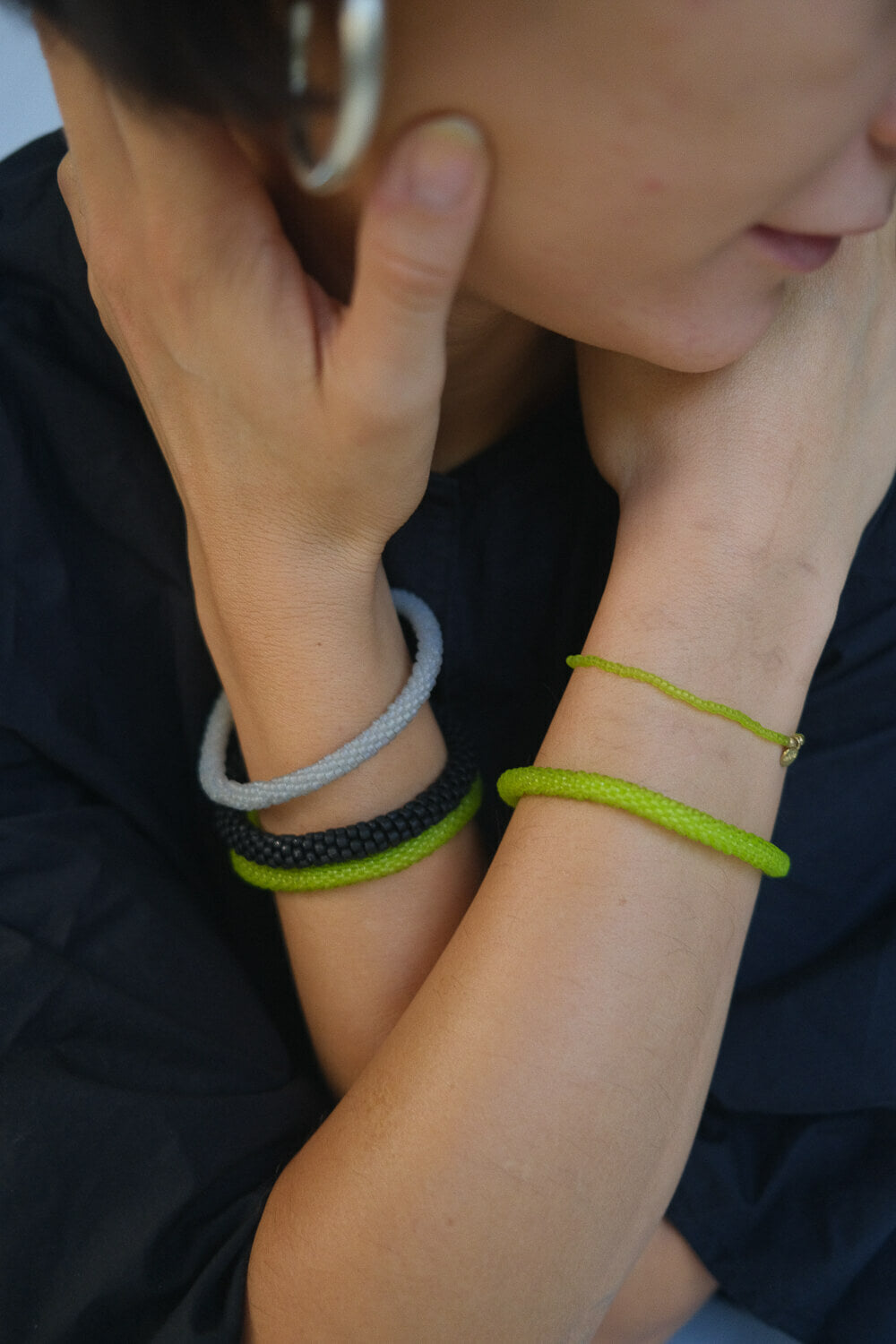 AURA - Bracelet roll-on vert fluo 