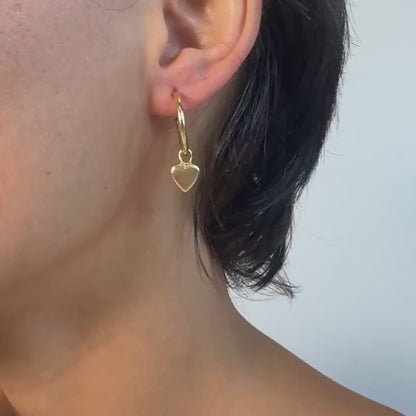 CHARMS - Viva Kreolen Herzen: Messing vergoldet