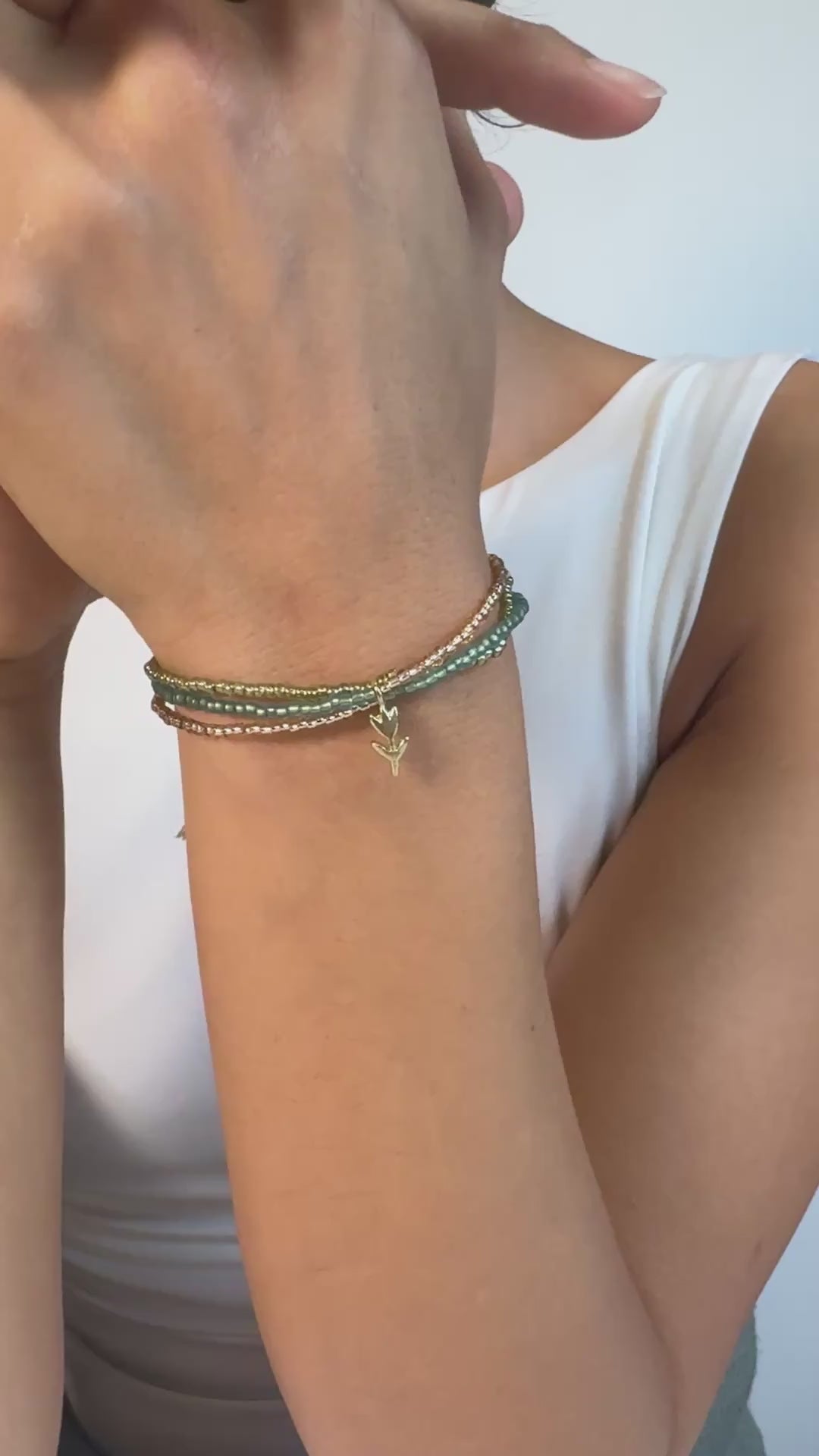 Symbolica Armband "Rosengrün"