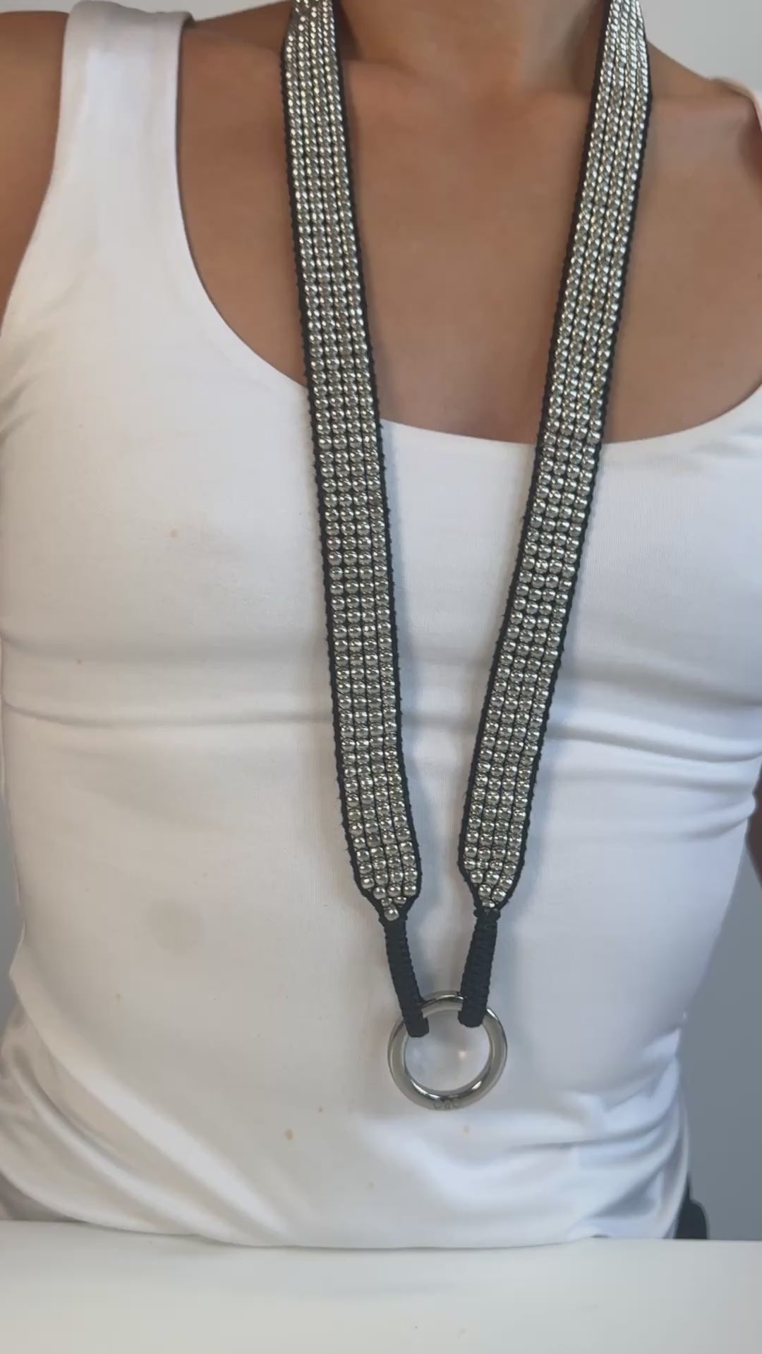 BOLD - Handykette Messing versilbert