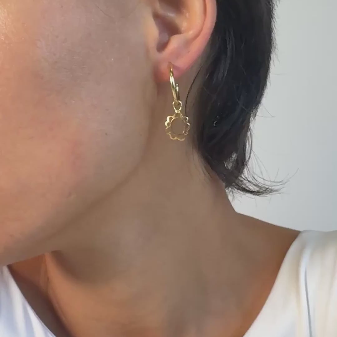 CHARMS - Viva Kreolen Blumen: Sterling Silber