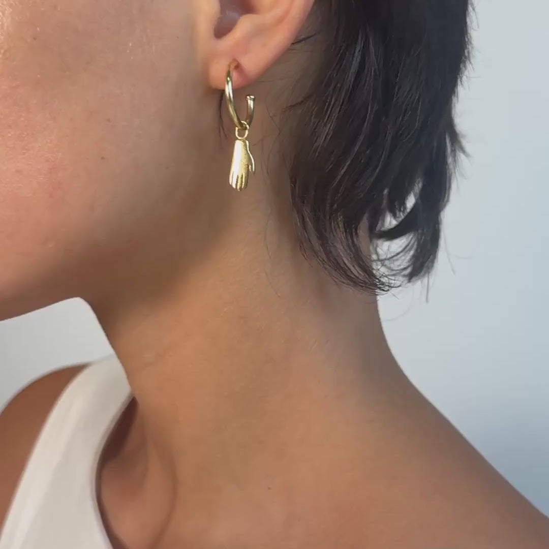 CHARMS - Viva Kreolen Hände: Messing vergoldet